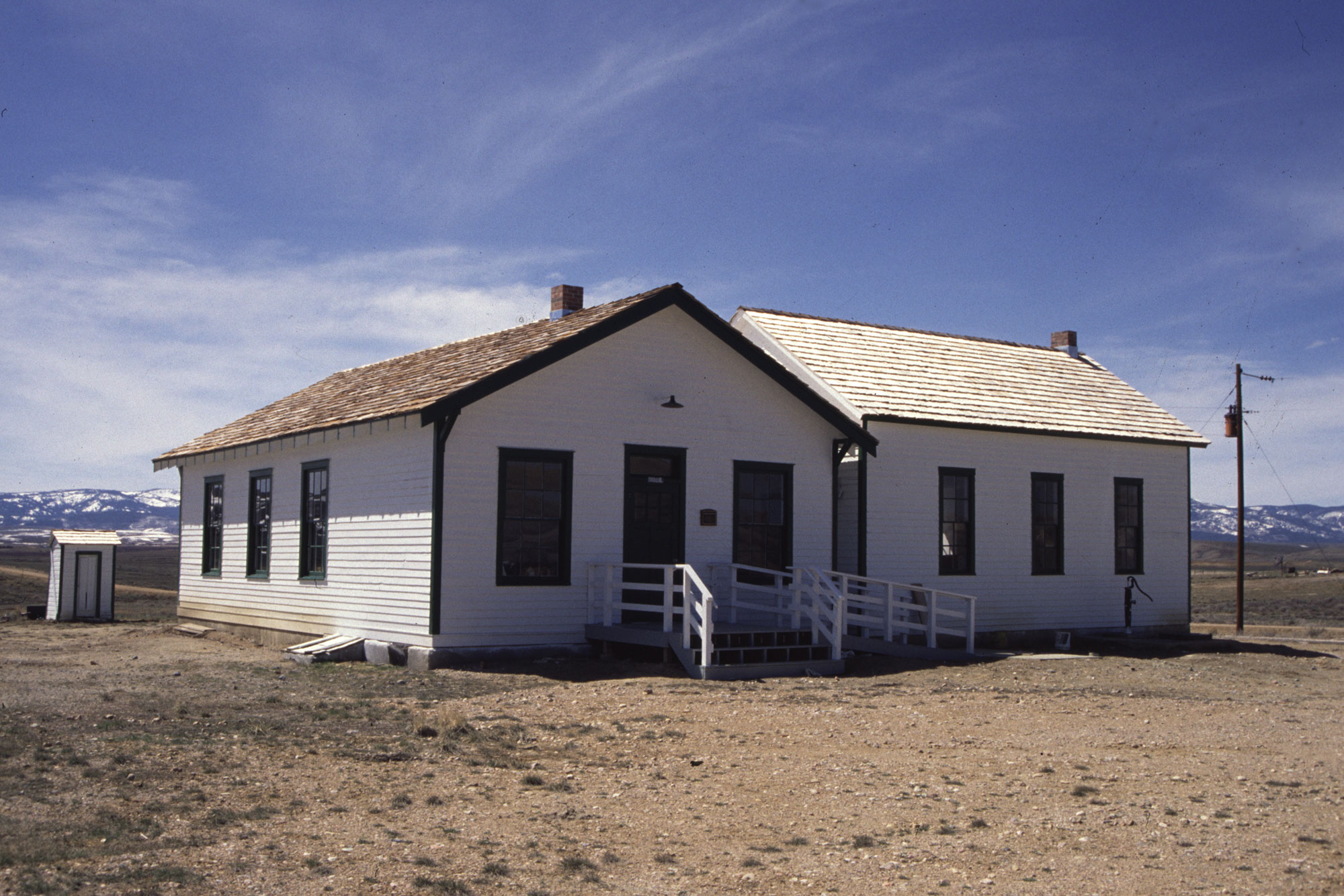 Coalmont School after restoration in 1998.