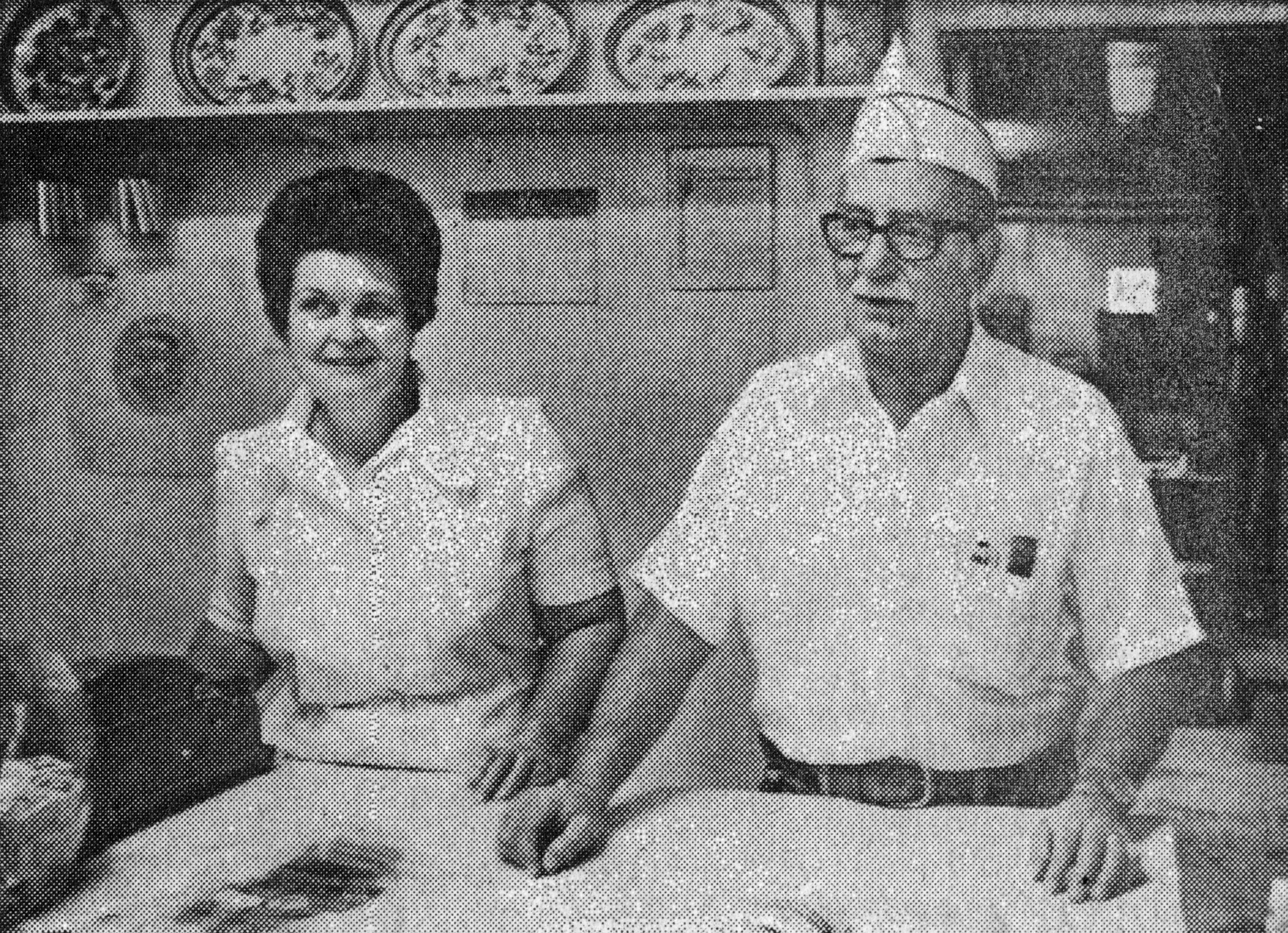 Testas inside Frangi's, 1979