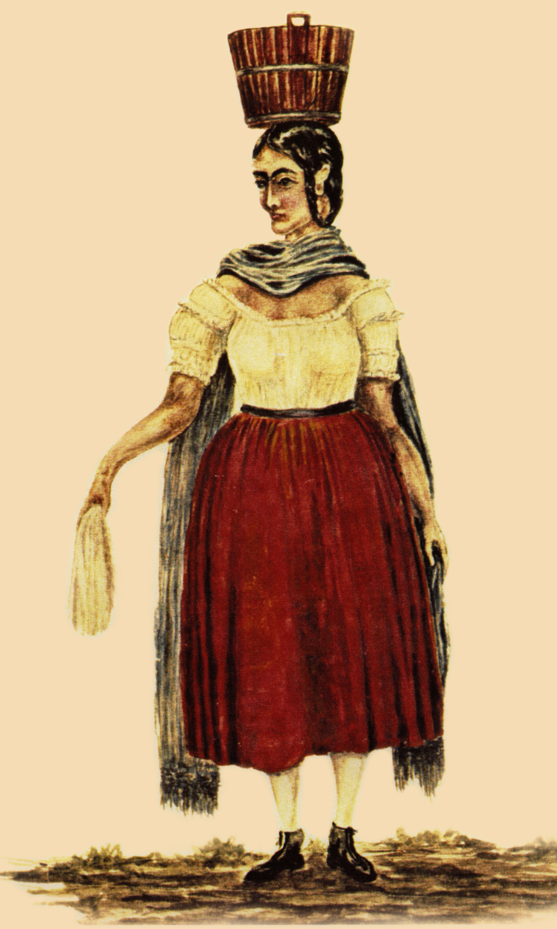 color drawing of Teresita Sandoval