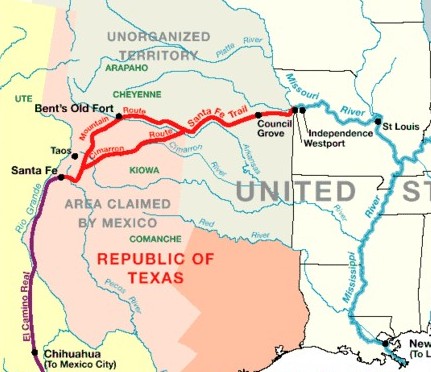 Santa Fe Trail map