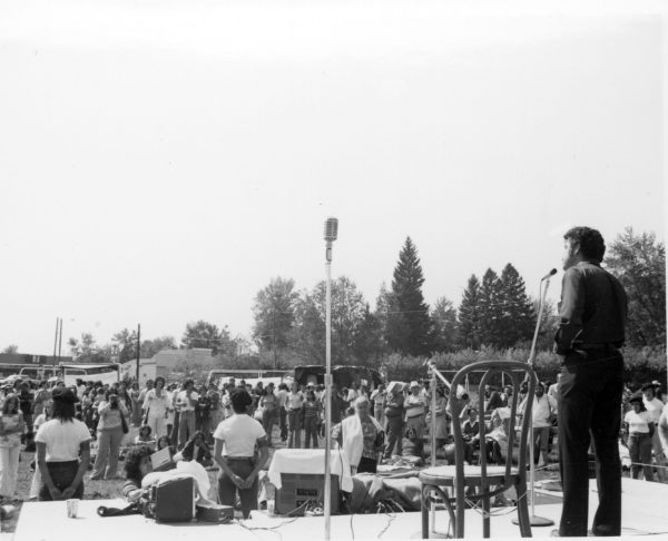 Corky Gonzales protesting the Vietnam War
