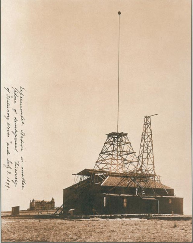 Vertical photo of Nikola Tesla's Colorado Springs Laboratory