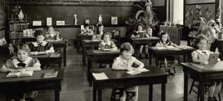 St Mary's Academy classroom in 1937