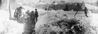 Photo of children near battleground
