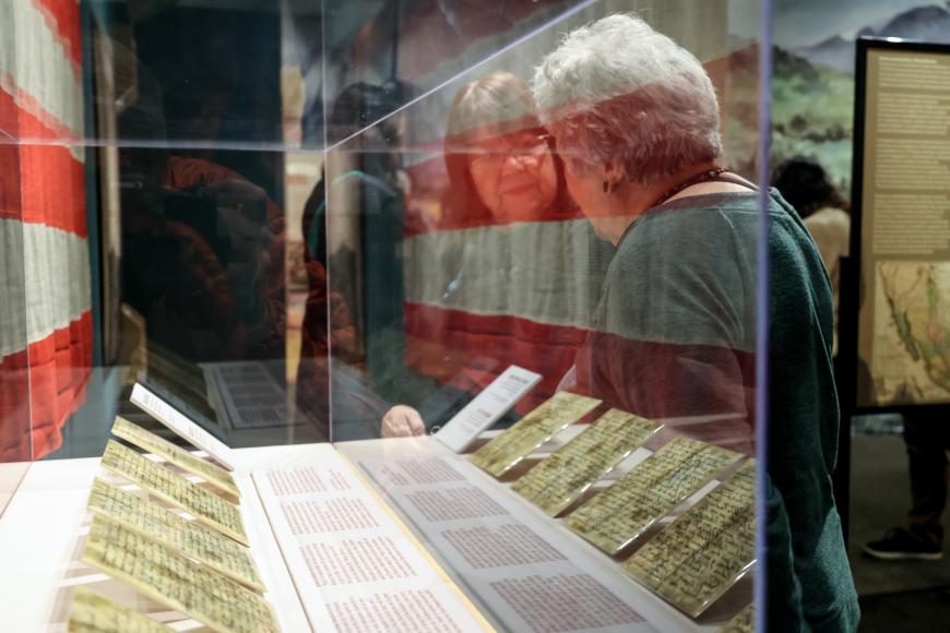 Copies of the pages of the Treaty of Guadalupe Hidalgo on view in the exhibition Borderlands of Southern Colorado at the History Colorado Center.