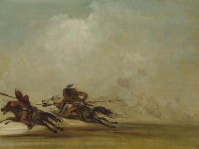 Comanche Warrior Lancing an Osage, at Full Speed
